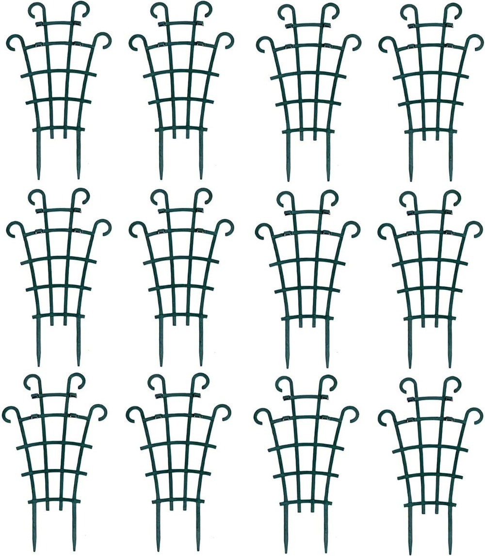 12 Pack Trellis for Potted Plants, Garden Trellis for Climbing Plants Plastic