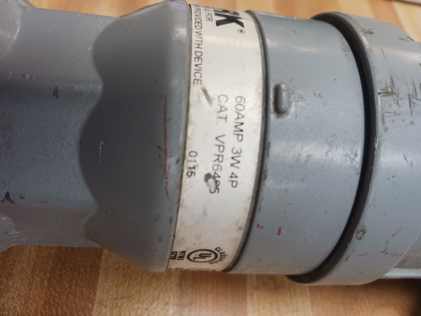 KILLARK VPR6465 EXPLOS PROOF FEMALE PLUG 60A 600V MAX 3W 4P. (E8)