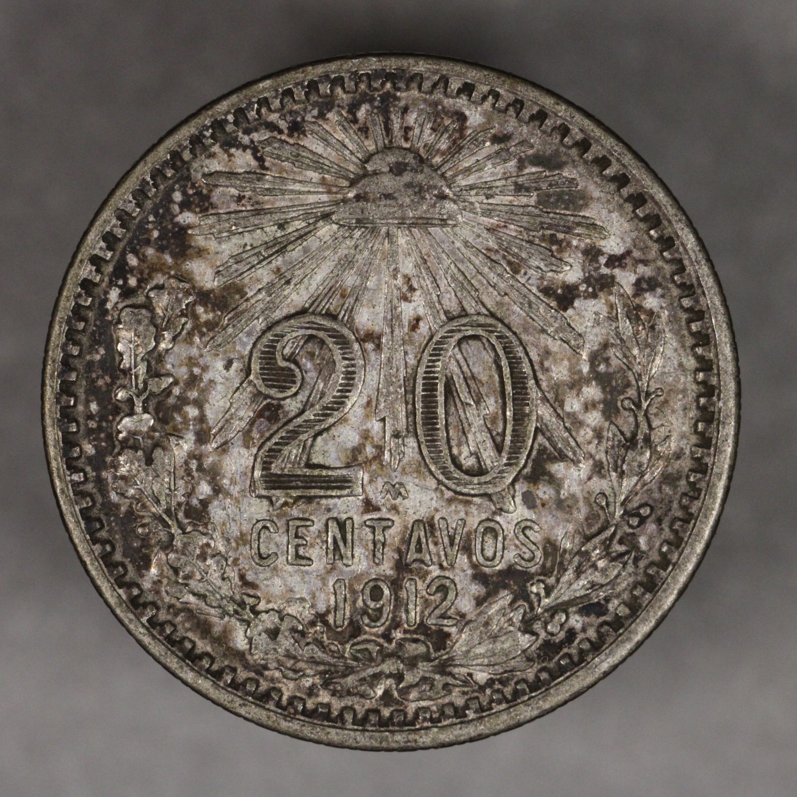 1912 Mexico Silver 20 Centavos