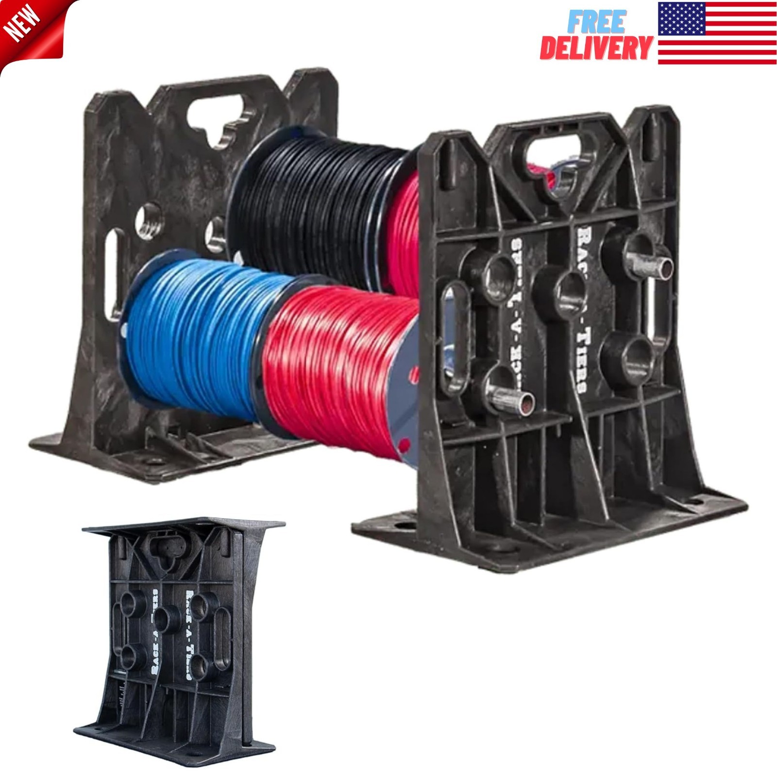 Electrical Wire Spool Dispenser Reel Cable Rack for Pulling Roll Electrician Job