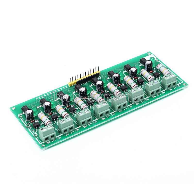 MCU TTL Level Tseting Board AC 220V 8-Channel Optocoupler Insulation Testing PLC