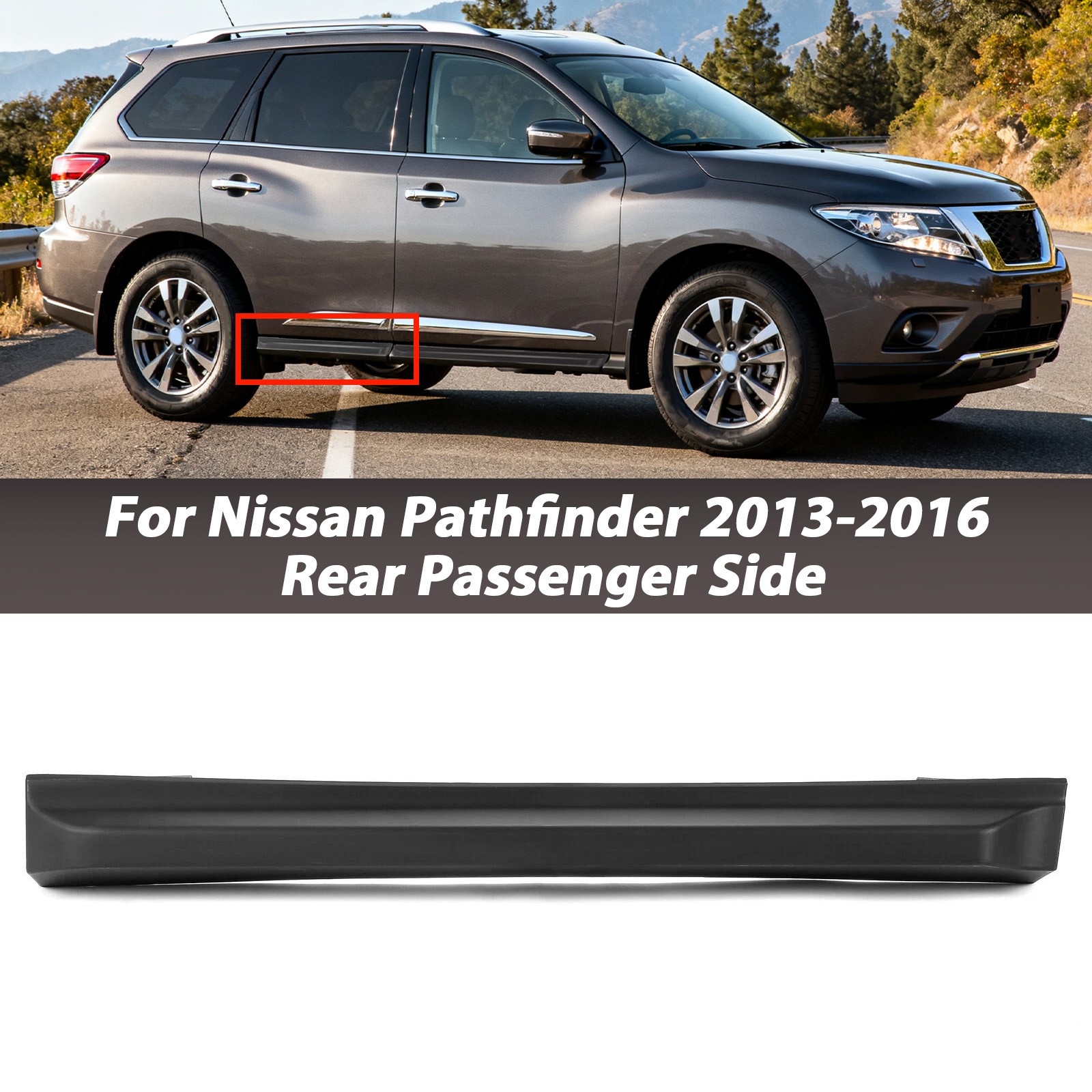 For NISSAN Pathfinder 2013-2015 Door Molding Trim Right Rear Passenger lower