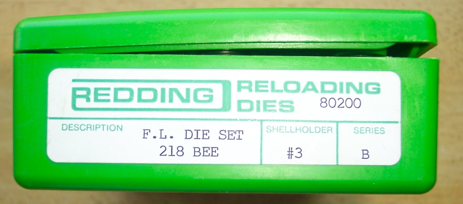 REDDING .218 BEE RELOADING DIE SET "LOOK"