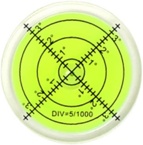 Bubble Spirit Level with Double Sided Adhesive Bottom, 40mm Circular Level Bubbl