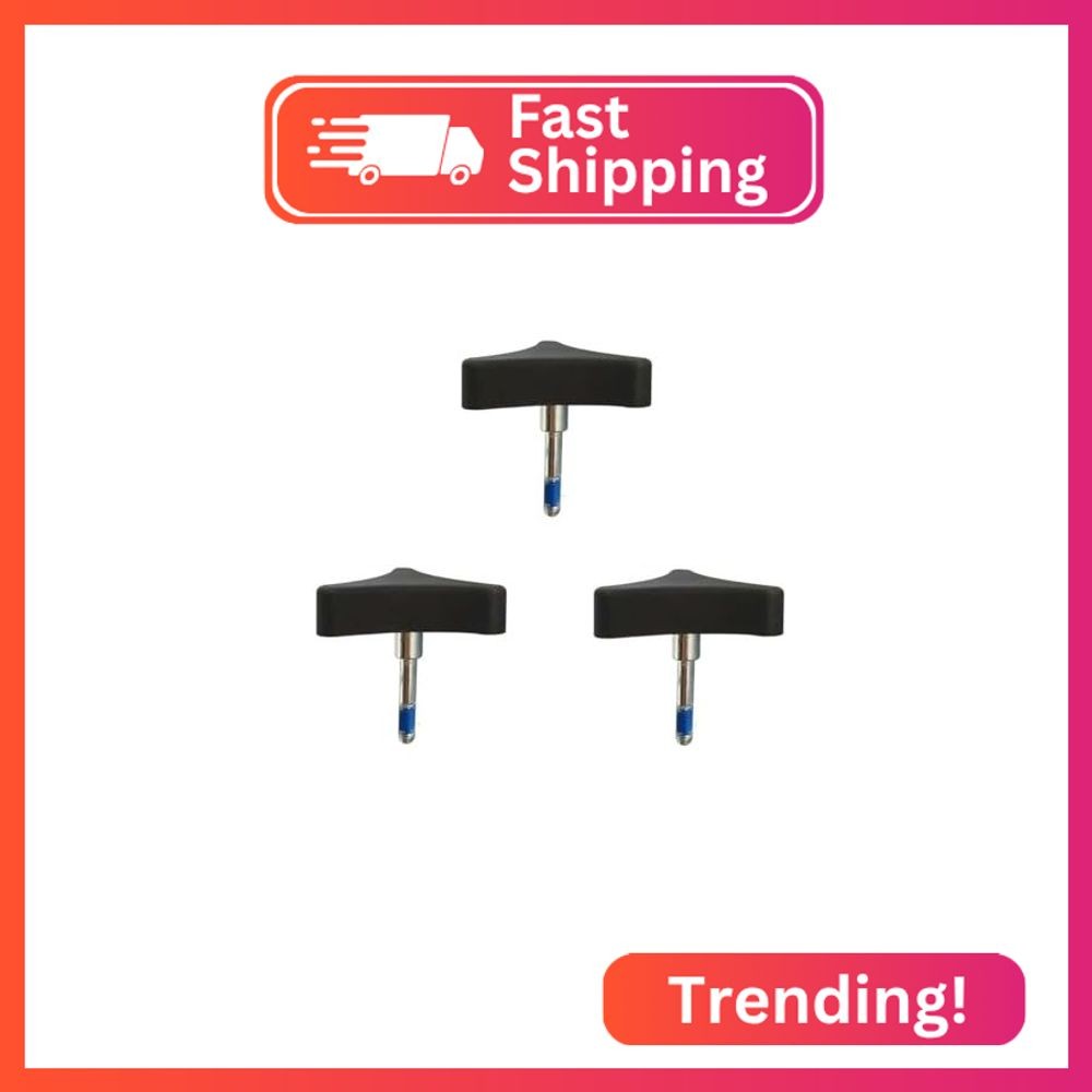Medline 3Pcs Aluminum Walker Knob Replacement Part, Universal for Foldable Rolla