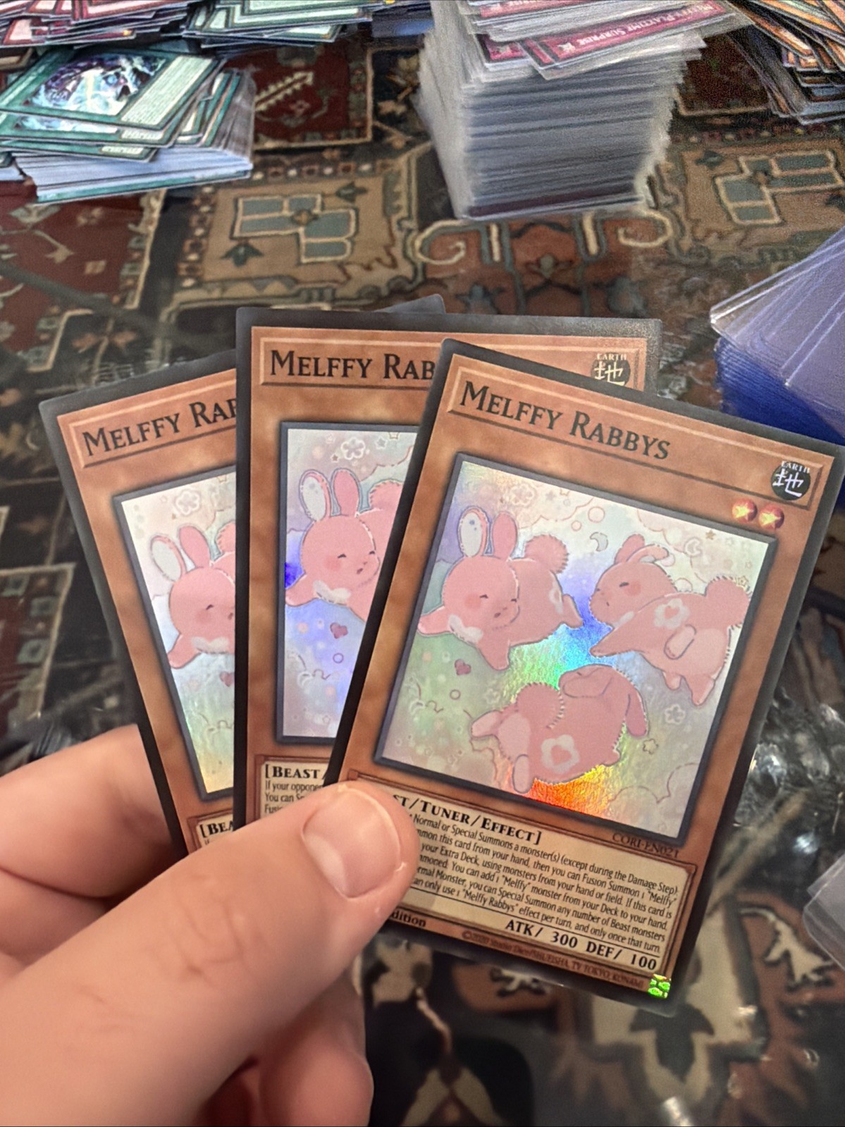 3x Melffy Rabbys 1st Edition Super Rare CORI-EN021 Yu-Gi-Oh!