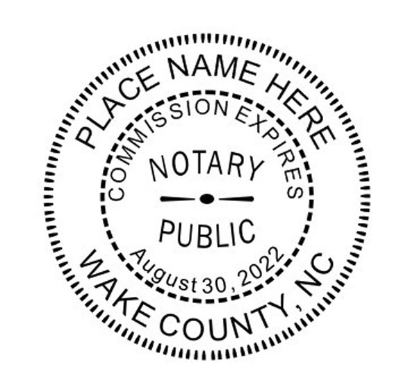 State of North Carolina | Custom Round Self-Inkin Notary Public Stamp Ideal 400R