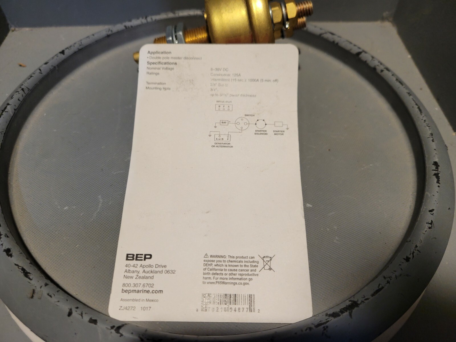 BEP DPST Master Disconnect Battery Switch, 1001002