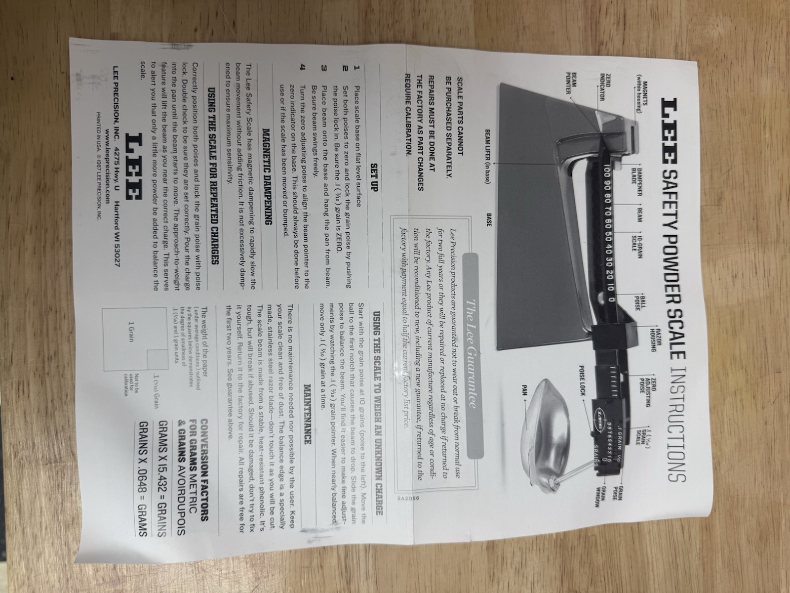 Lee Safety Powder Scale & Horandy Powder Trickler Reloading Tools