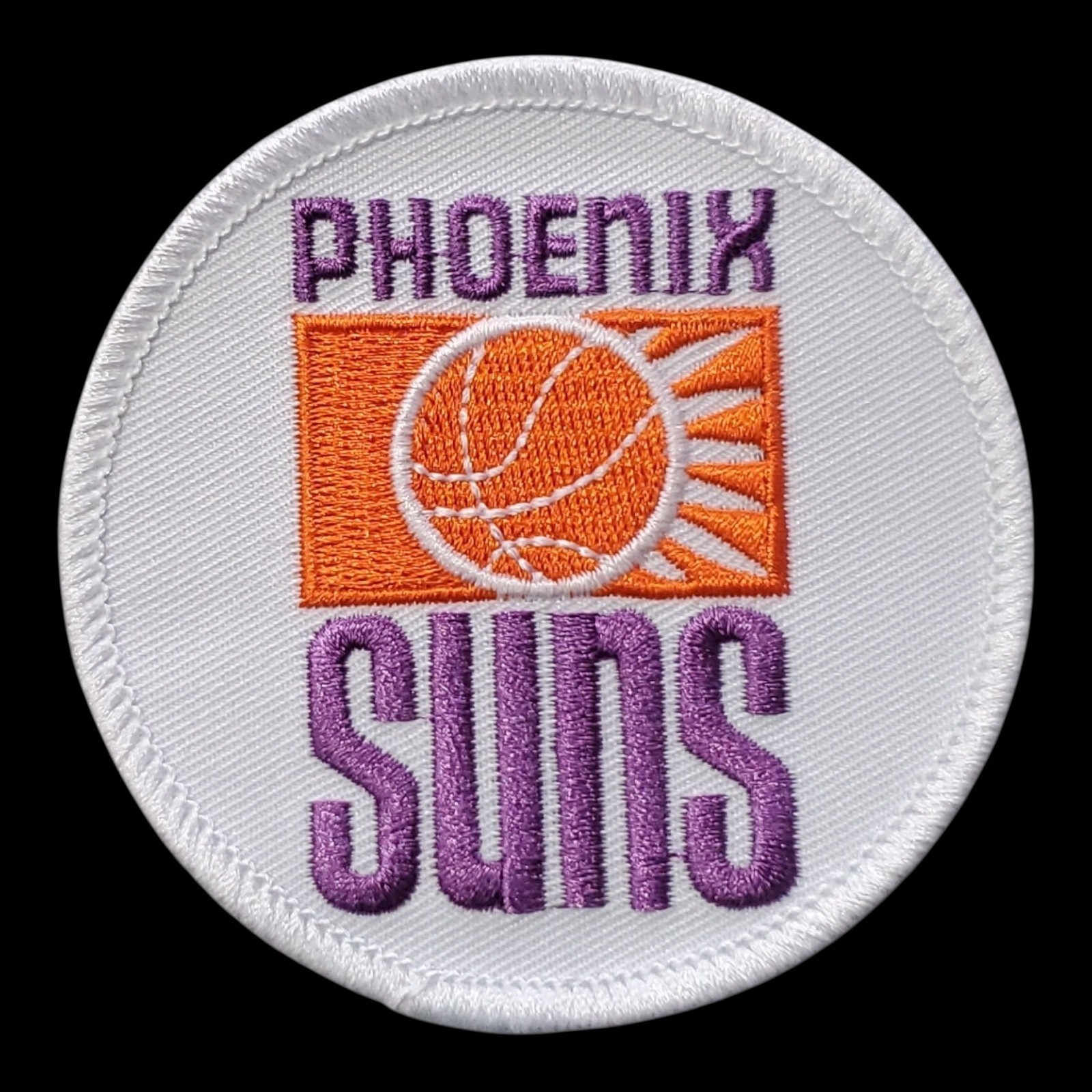 VINTAGE STYLE PHOENIX SUNS  NBA IRON ON EMBROIDERED PATCH BASKETBALL  3”x 3”