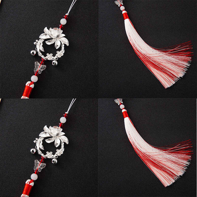 Tassel Electroplated Antique Crystal luminous Butterfly Blessing Pendant Glass