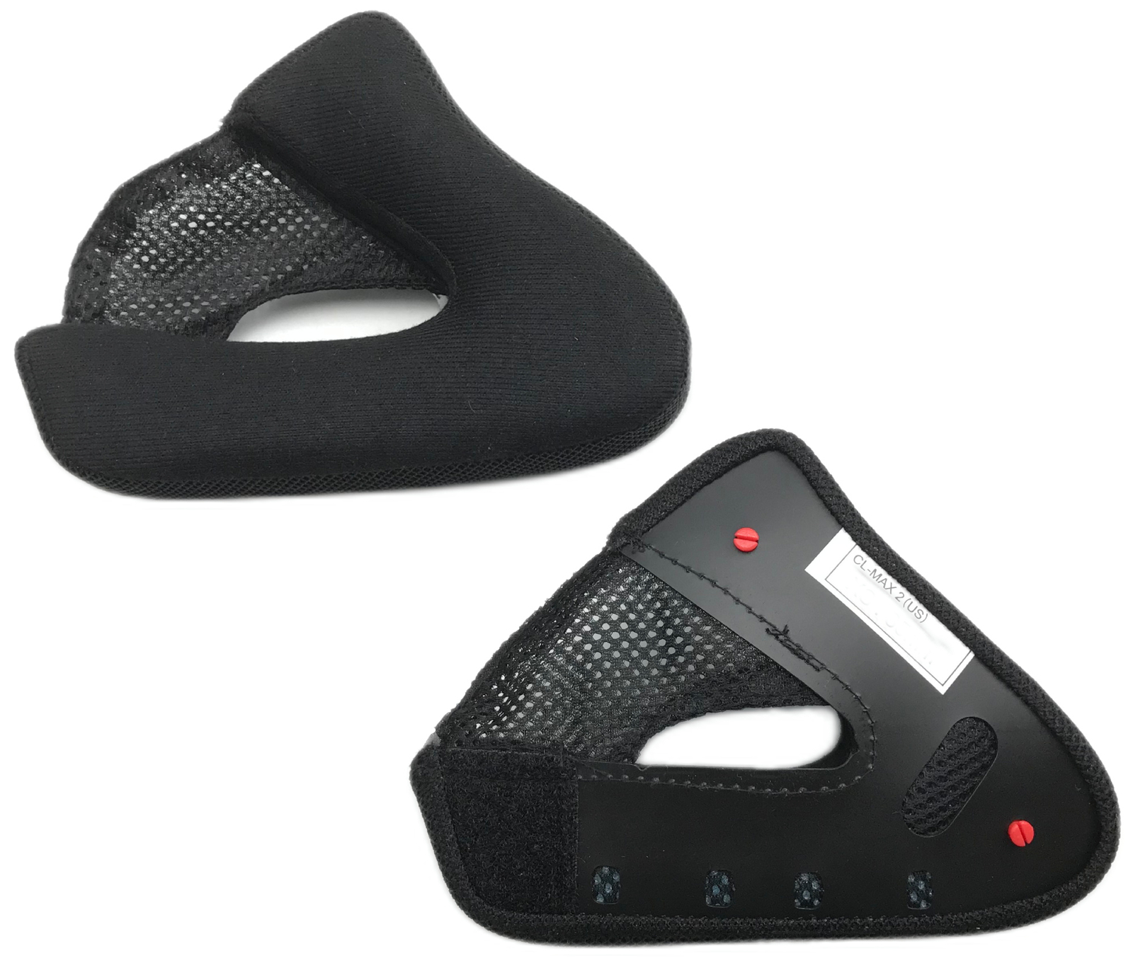 HJC CL-MAX 2 Helmet Cheek Pads Black w/Red Snap