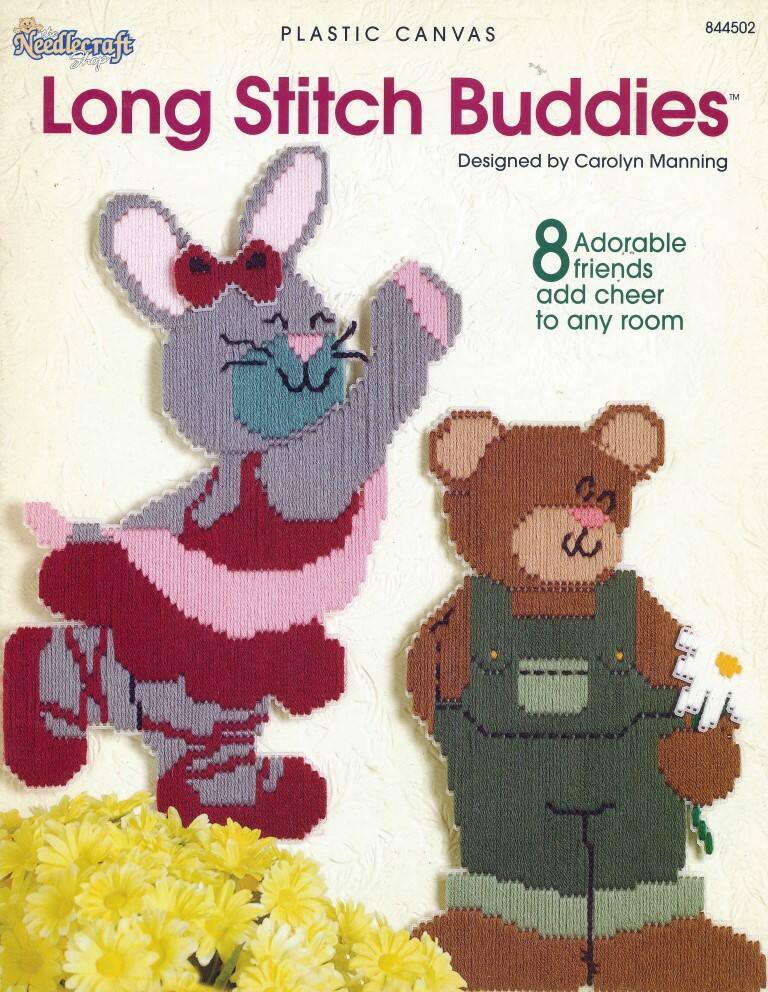 NEW PLASTIC CANVAS LONG STITCH BUDDIES 8 ADORABLE DESIGNS OOP