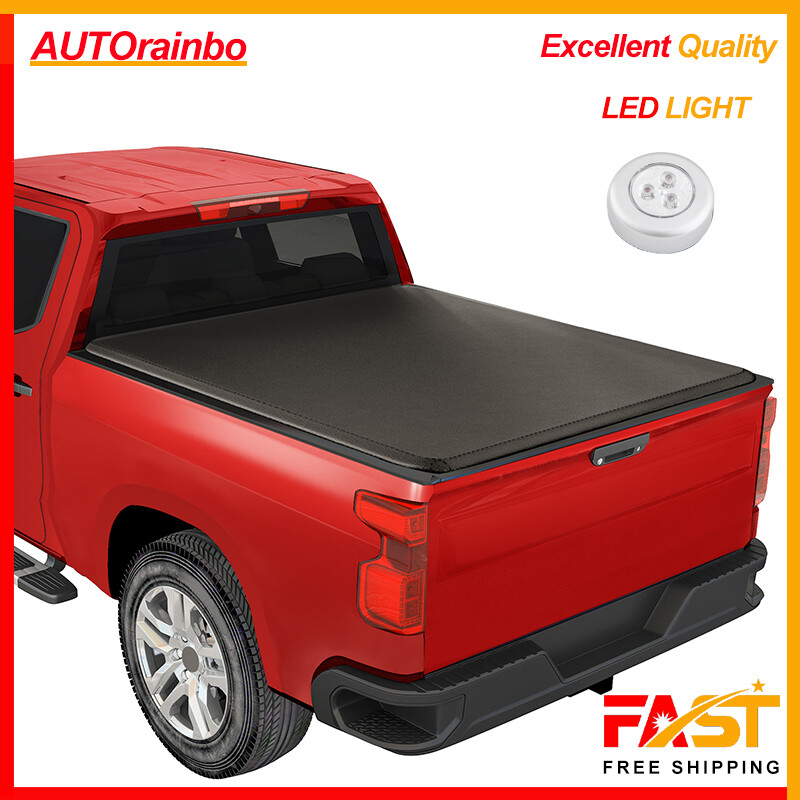 6.5FT Bed Vinyl Soft Roll-up Tonneau Cover For 14-25 Chevy Silverado GMC Sierra