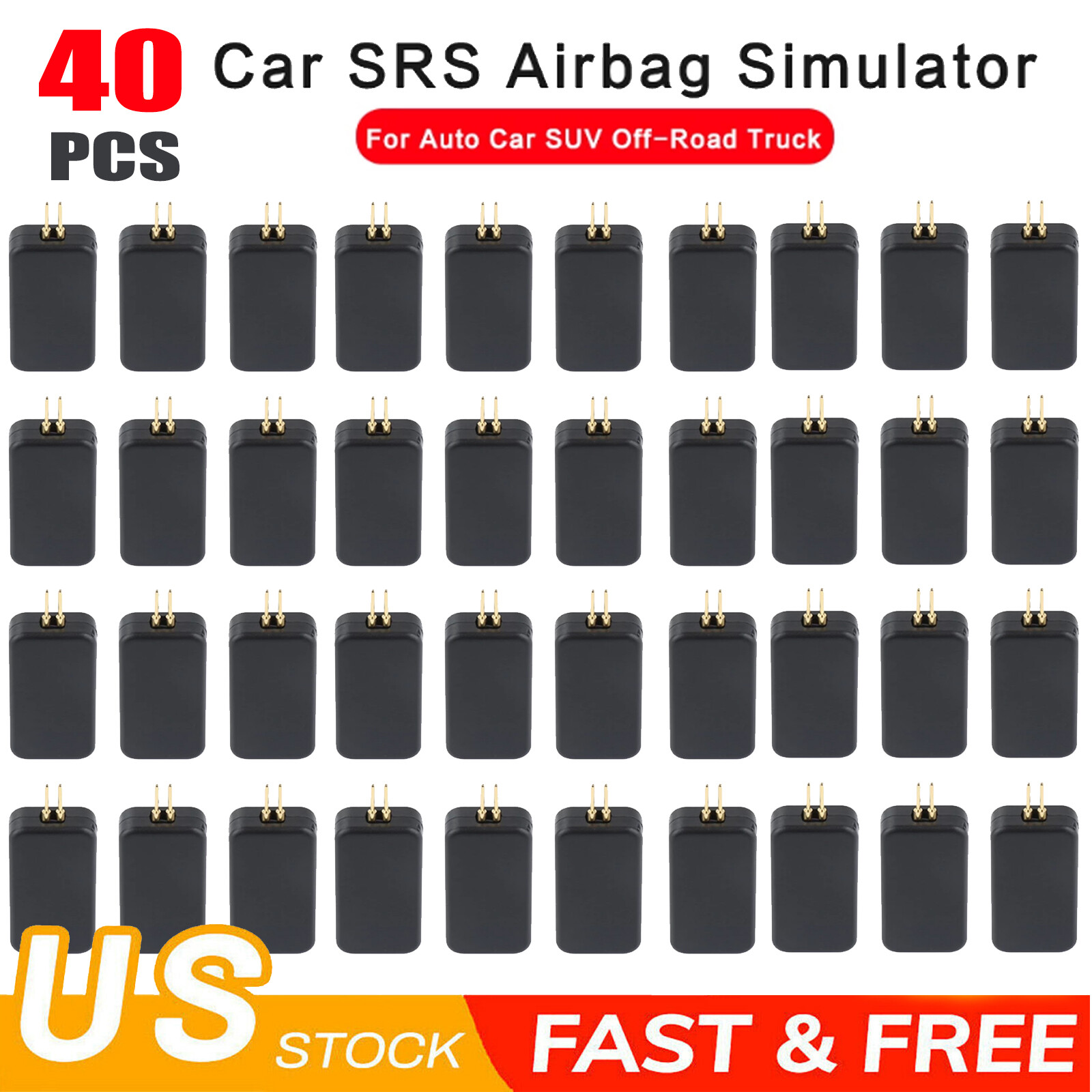 40 Pcs Car Simulator Emulator SRS Resistor Bypass Fault Finding Diagnostic Tools