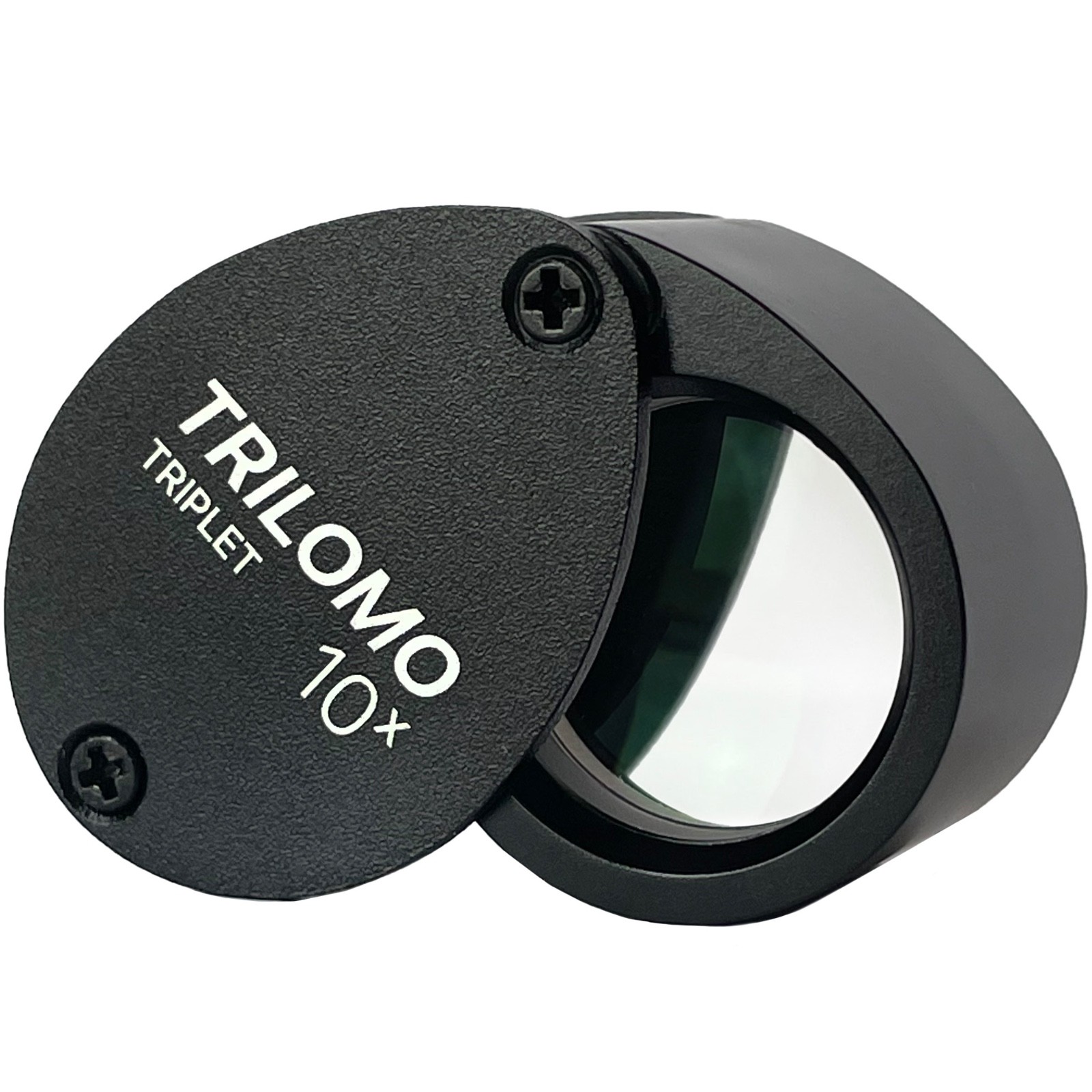 TRILOMO (ex BelOMO) 10x Triplet Loupe Magnifier. Black Egg. 21mm (.85")
