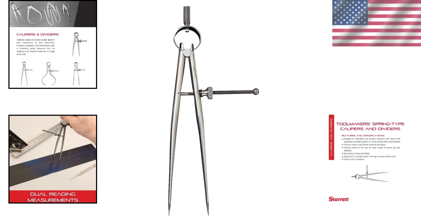 Precision Toolmakers Caliper & Divider Set - 6" Range