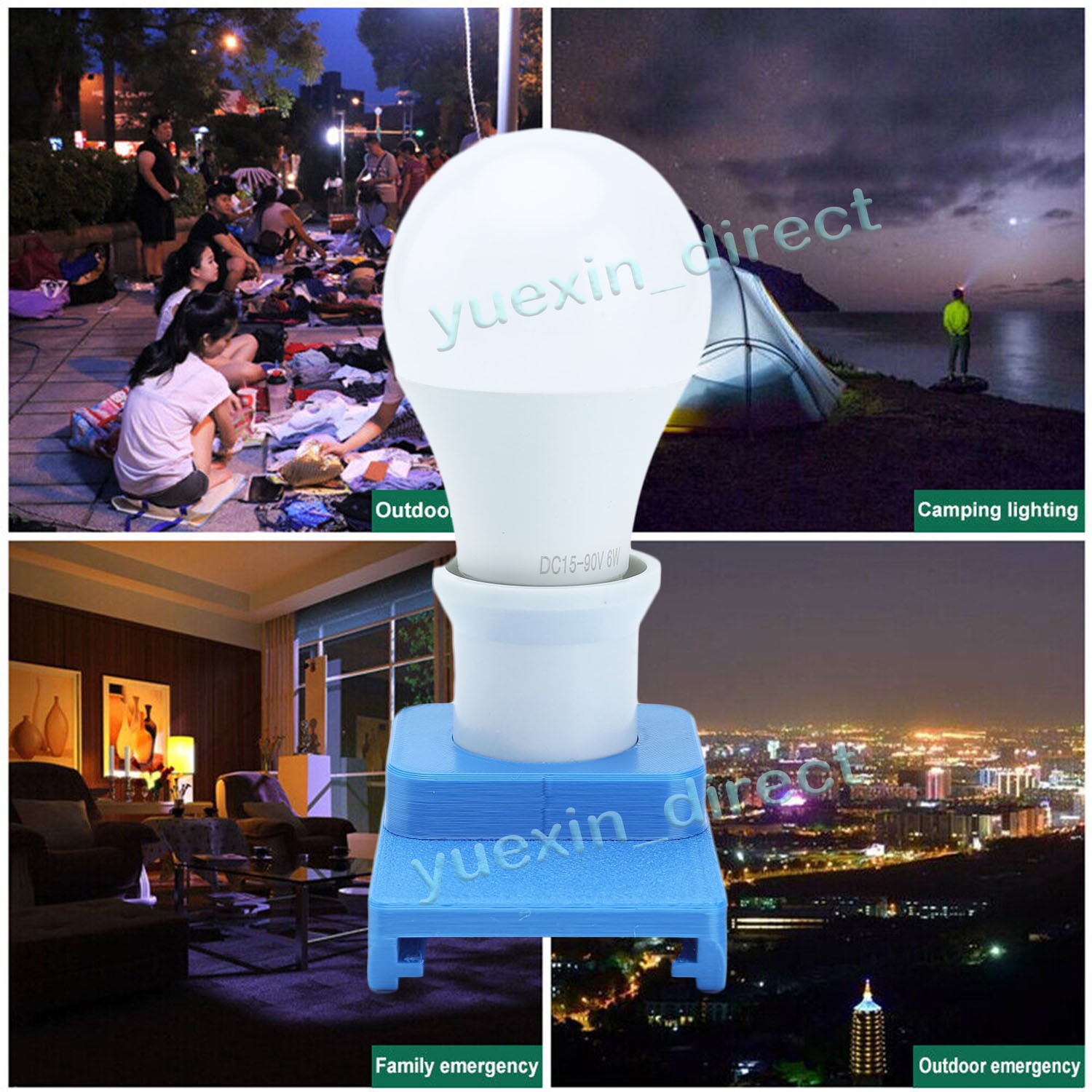 For Hercules 20V Series Battery Powered E27 Bulb Lamp Emergency LED Work Light