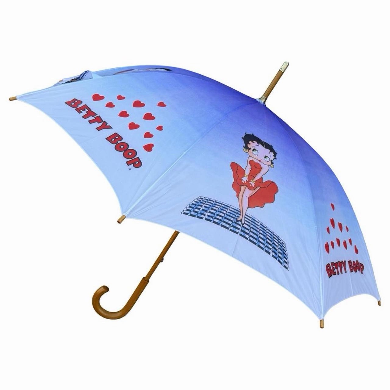 Vintage 1990s NWT Betty Boop Cartoon Print Large Size Umbrella