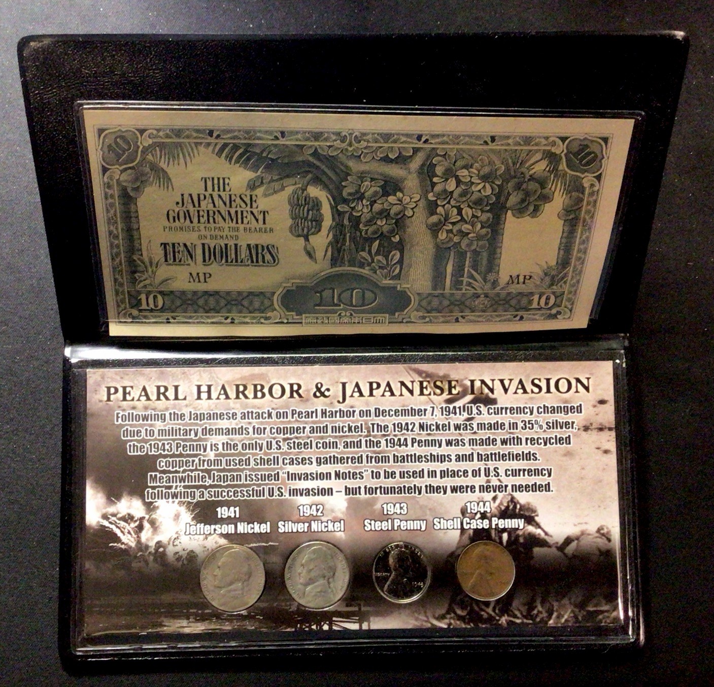 Pearl Harbor/Japanese Invasion Coins and $10 Includes Silver Nickel! ENN
