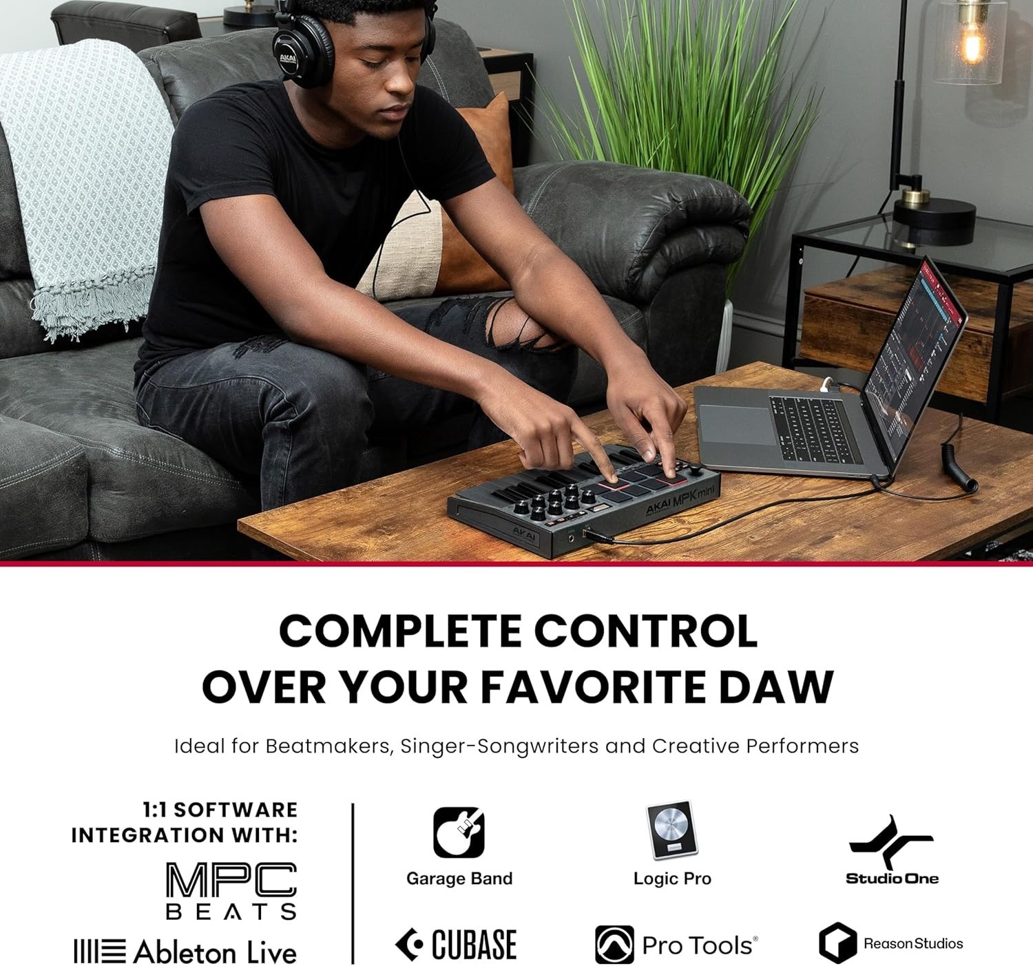 Dynamic MPK Mini MK3 MIDI Controller: 25 Keys, Backlit Pads & Software Included