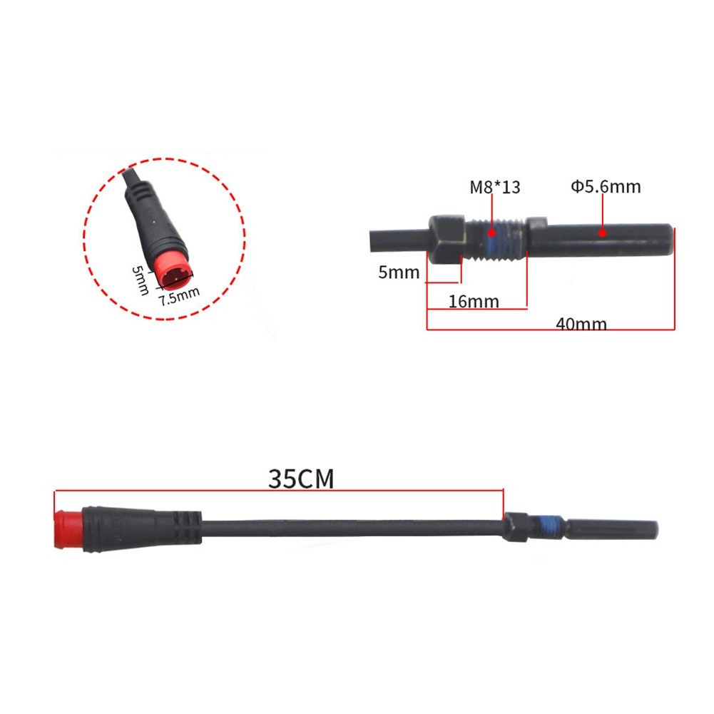 2PIN Sensor Ebike Brake Sensor Easy Installation Plastic And Metal Material