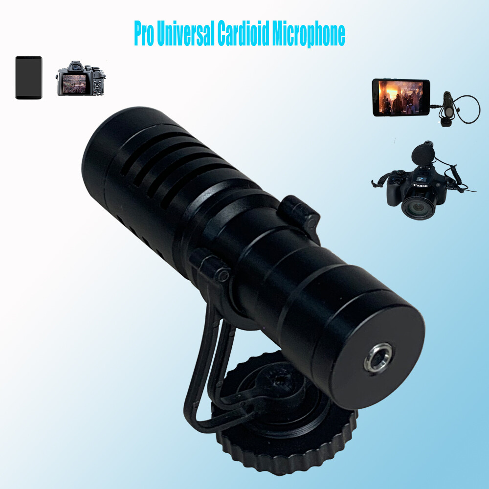 Universal Video Microphone Condensor For Nikon Canon DSLR Camera Android  Mic US