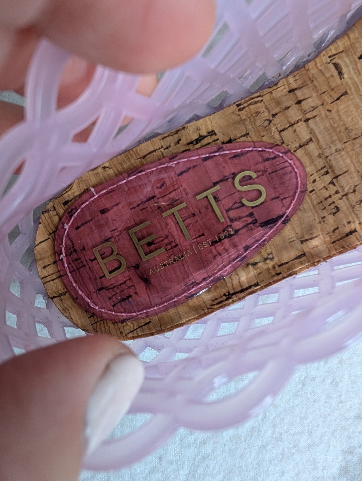 Betts Pink Jelly Mesh Ballet Flats Size 6 EU37 Cage Sandals Y2K Aesthetic