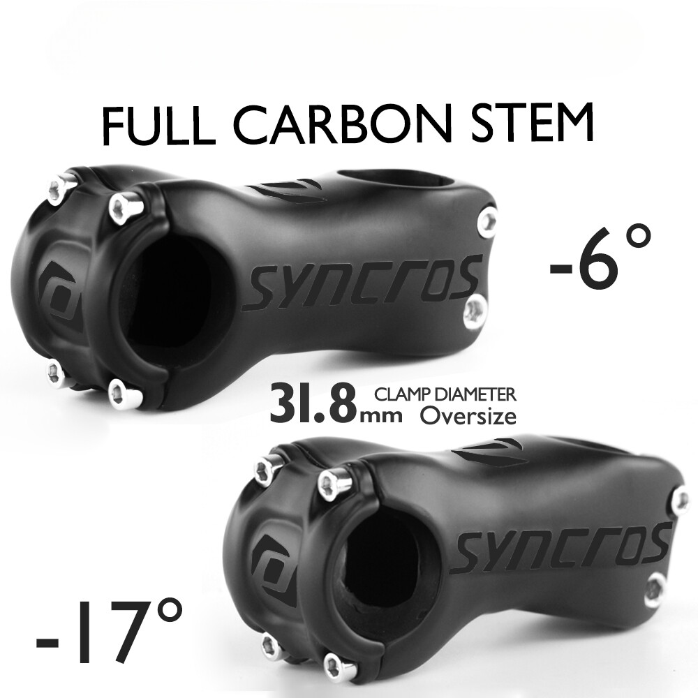 Mountain Road Bike Carbon Fiber Stem Angle 6/17 Degree 70/80/90/110/110/120mm