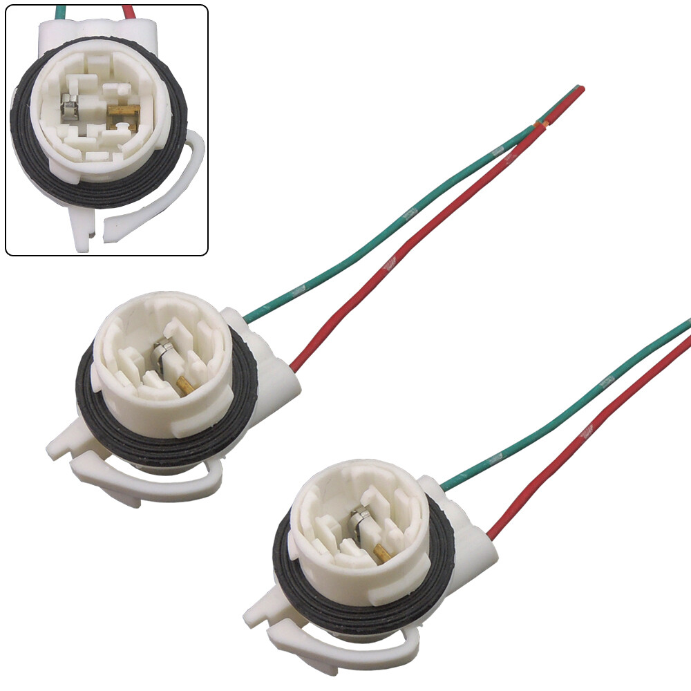 2pcs 3156 3056 4156 Brake Tail Turn Signal Light Wiring Harness Socket Connector