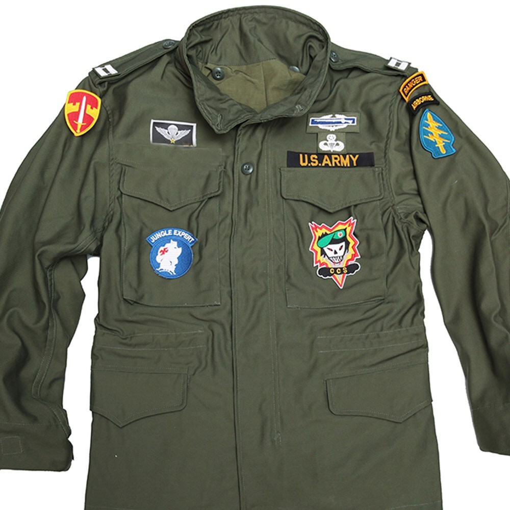 Set Vietnam War US Army TCU Jacket Patch CPT ARVN LLDB CCS Specia Force Badge