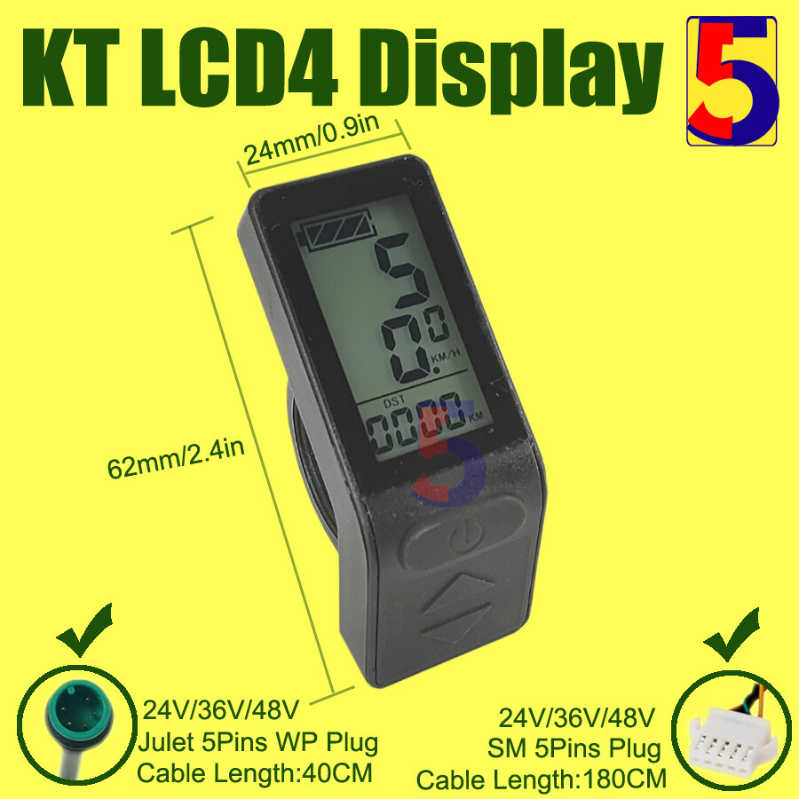 New 24V/36V/48V KT-LCD4 mini display Ebike display KT display KT LCD4 display