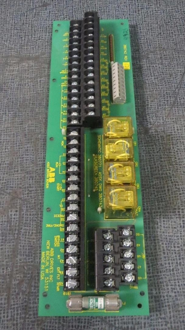 ABB RELAY TERMINAL CIRCUIT BOARD 380742 REV G 380771 380743 380745