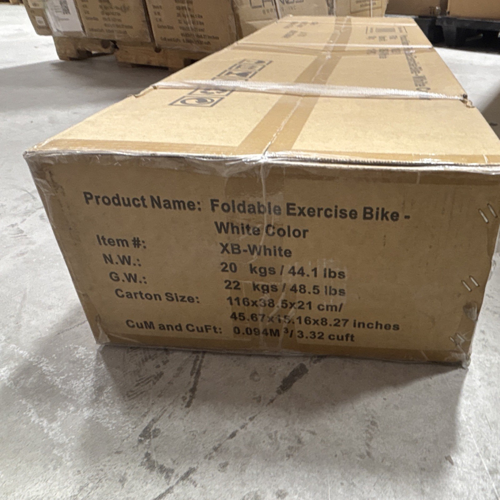 Lanos Foldable Exercise Bike XB-White, Brand New