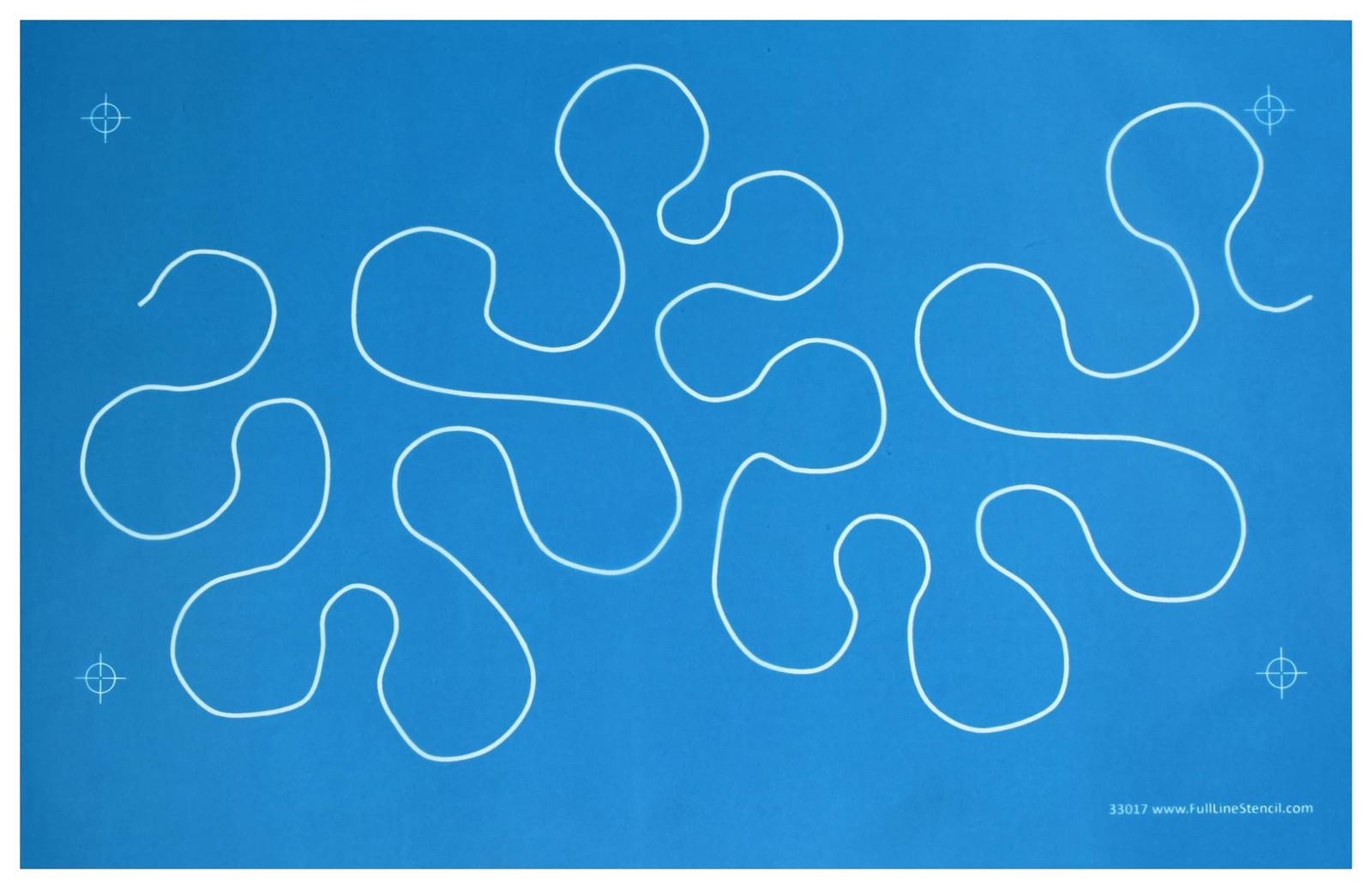 Big Stipple Meander Edge To Edge Stencil Continuous Line Template 33017