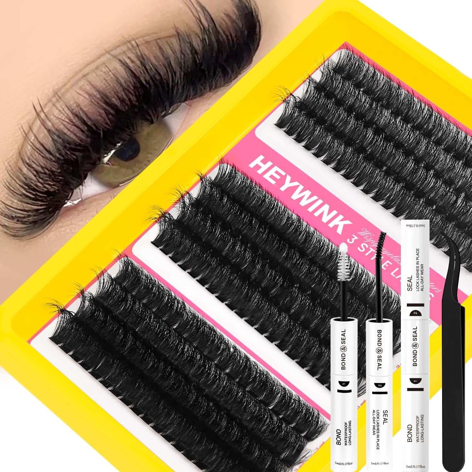 60D/80D/100D Lash Clusters Kit 12-18mm DIY Eyelash Extensions at Home