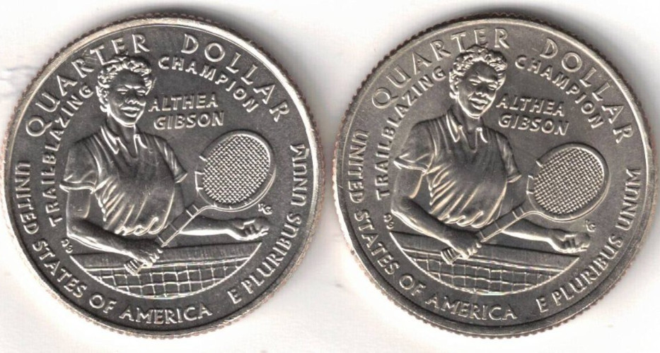 2025-D+P American Women Althea Gibson Brilliant Uncirculated Two Quarters!
