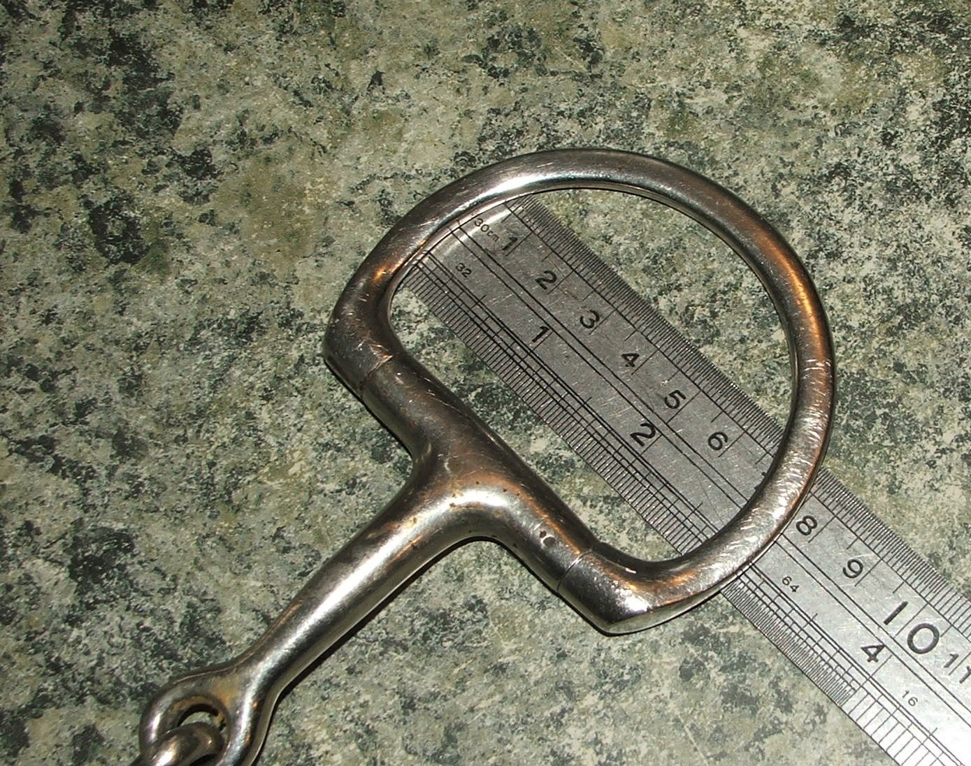 Stainless Steel Used D-Bit 4 3/4 inch Snaffle bit