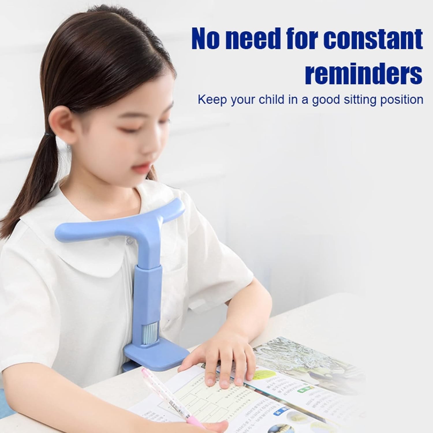 Children Sitting Posture Corrector, Height Adjustable Students Vision Protect...