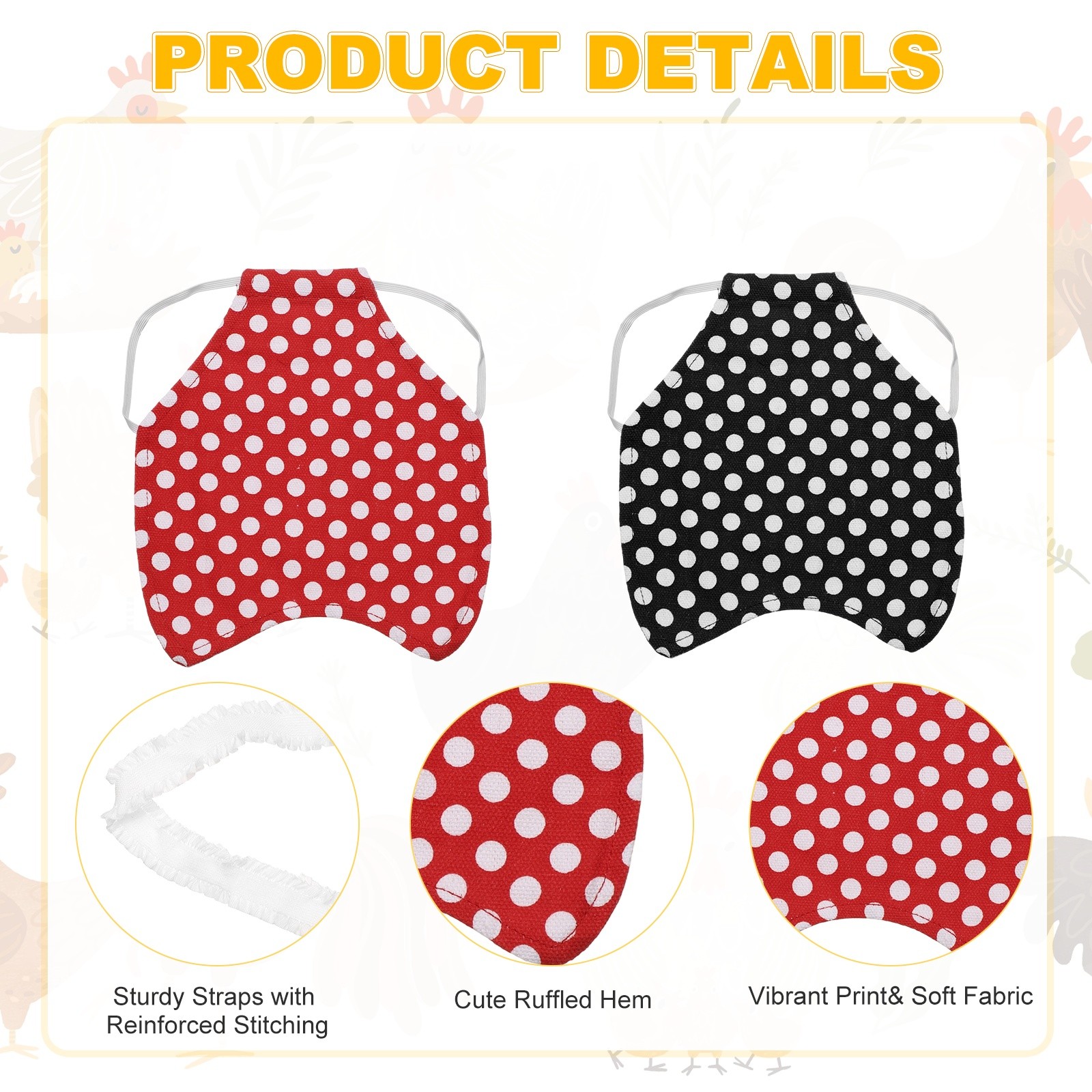 2-Pack Chicken Saddle, Chicken Apron Hens Back Protector [Mixing 2 Styles L]