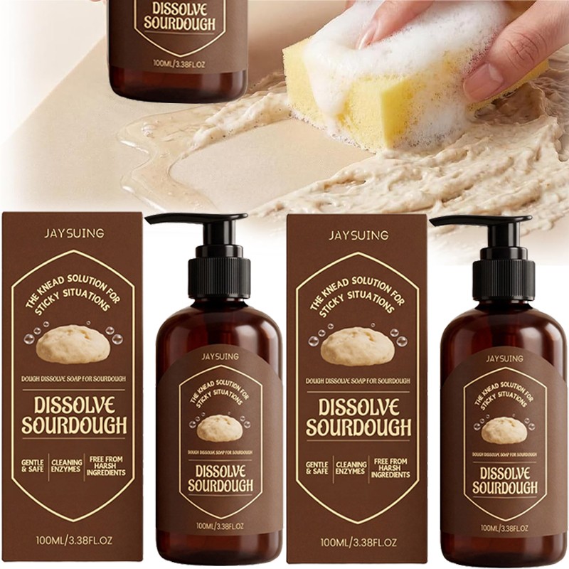 Dough Cleaner Soap for Sourdough, Enzyme Powered Dissolve Cleaning for Kitchen