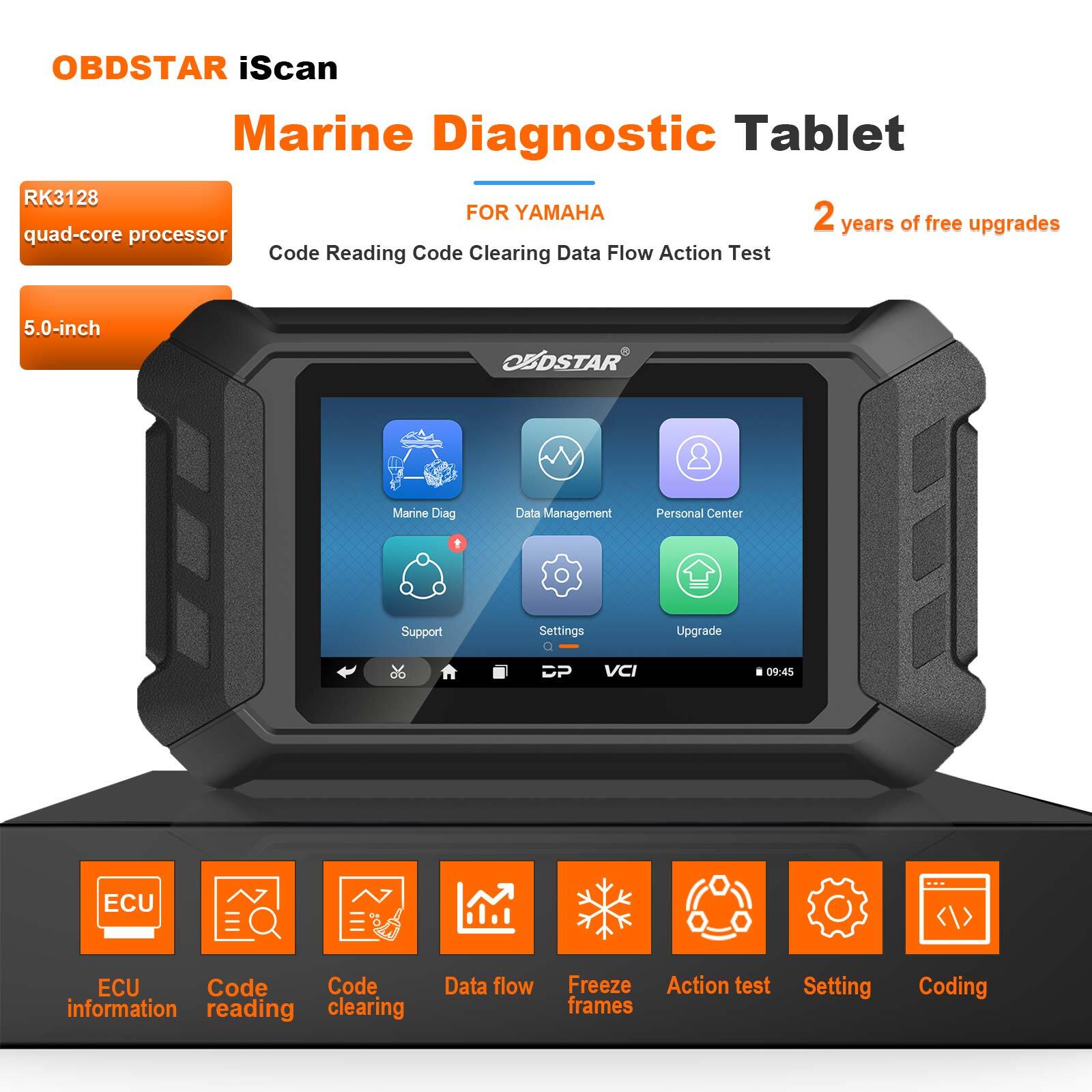 OBDSTAR iScan For YAMAHA Marine Diagnostic Tool Code Read Data Flow Action Test