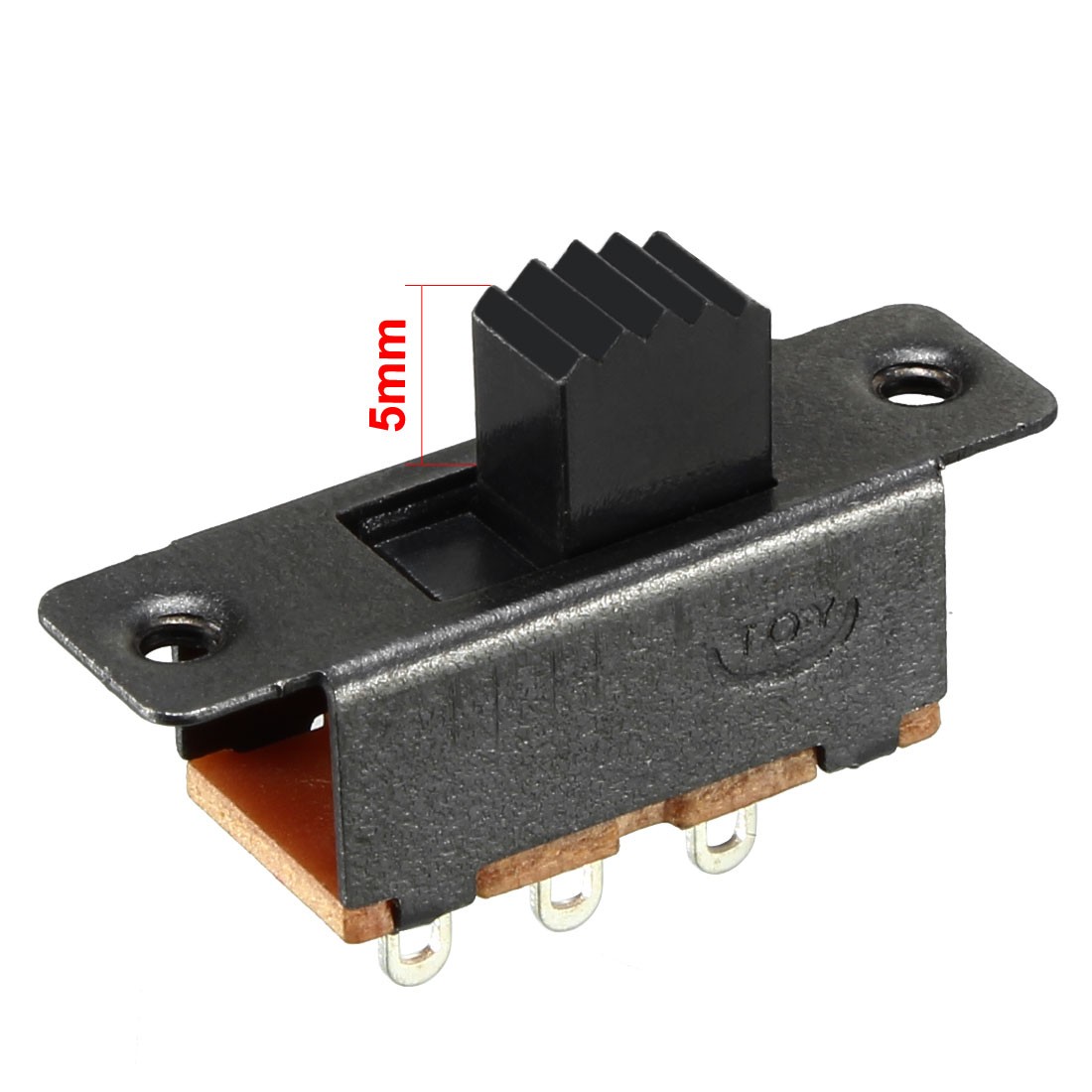 10pcs 5mm Vertical Slide Switch SPDT 3 Terminal PCB Panel Hitch