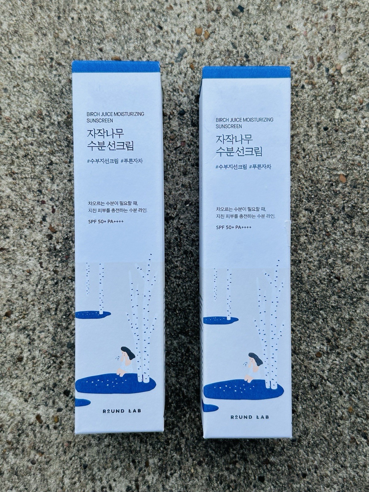 2 Pack ROUND LAB Birch Juice Moisturizing Sunscreen 1.69fl oz/50ml