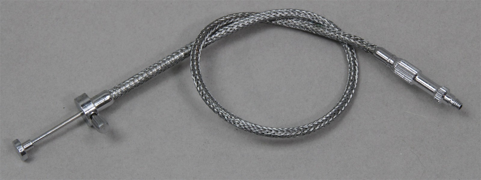 Vintage 12" Long Braided Metal Shutter CABLE RELEASE w/Screw-Lock Made in JAPAN