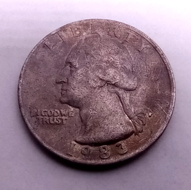 1983 Usa Quarter Coin - 25¢ - Mint Mark "P" (Philadelphia) - Collectible