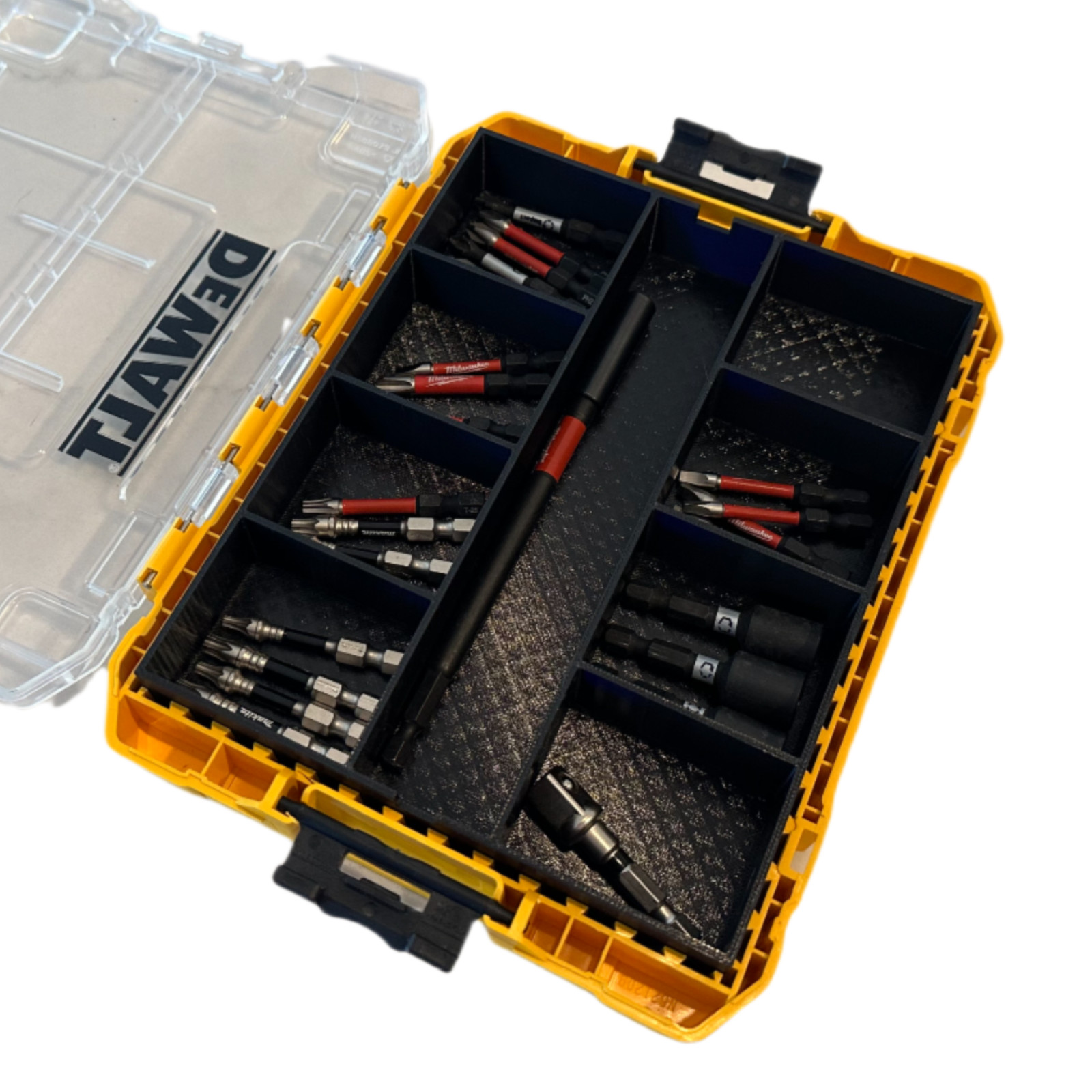Impact bit holder insert for DEWALT Medium ToughCase (9 compartment)