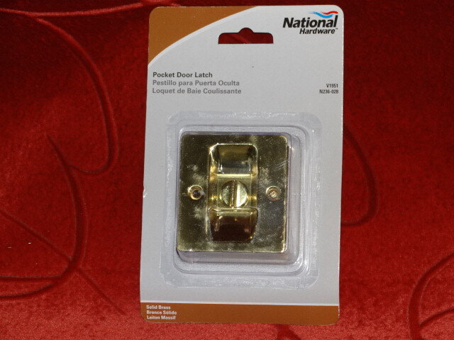 Prime-Line 1-3/8 Solid Brass w/Nickel Finish Pocket Door Privacy Lock & Pull