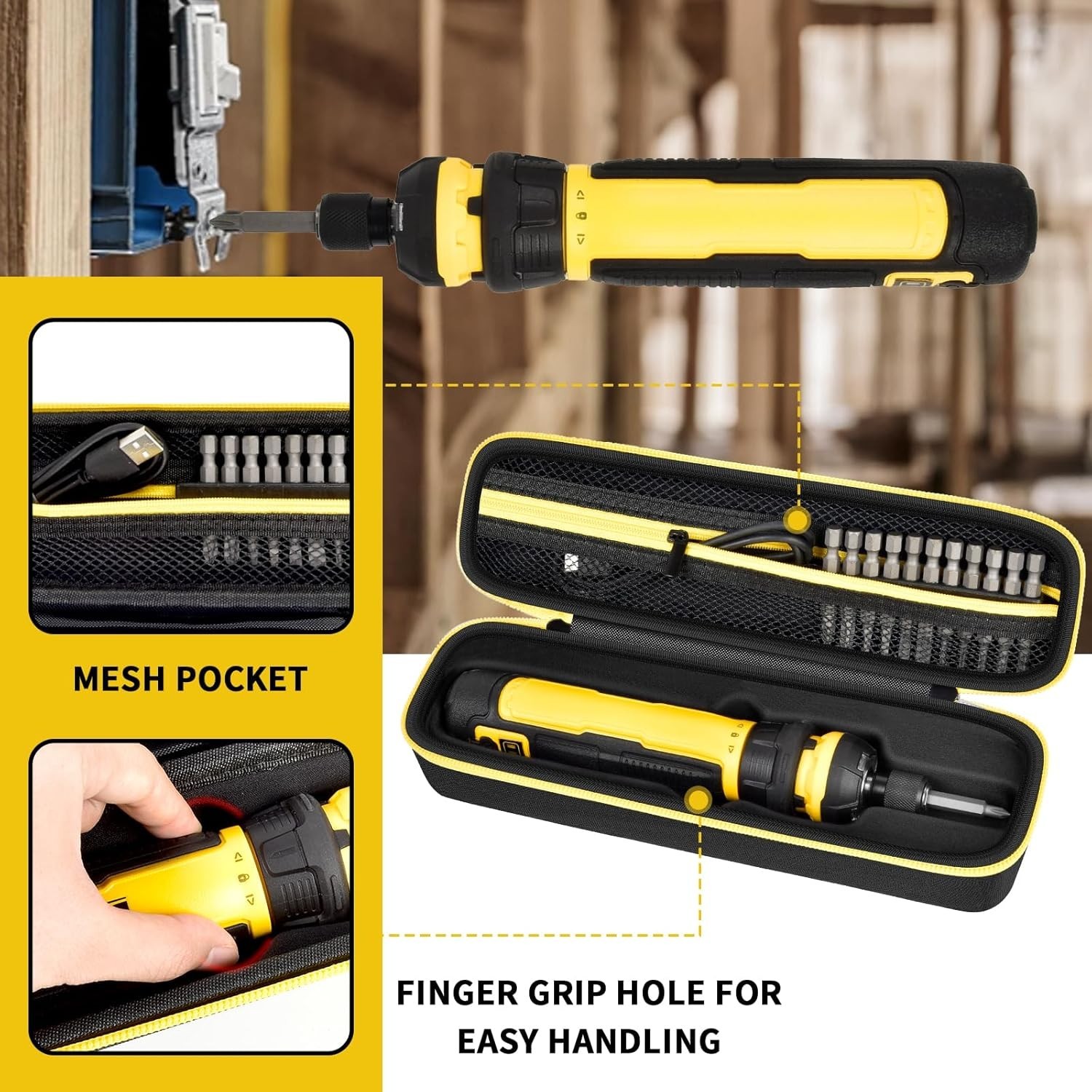 Electric Screwdriver Set Case for DEWALT Cordless Screwdriver (DWHT... Fast Ship