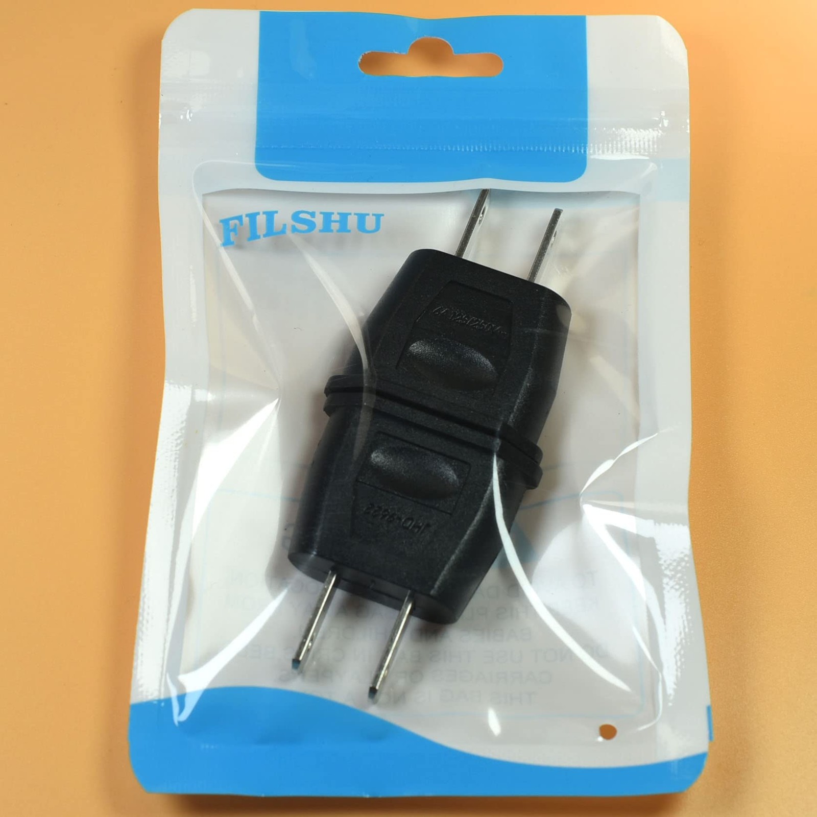 EU to US Plug Adapter Travel Power Converter 2 Pack